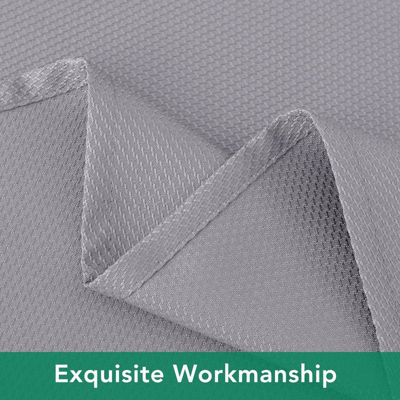 Biscaynebay Textured Fabric Round Tablecloths 60", Silver Grey Water Resistant Table Cloth Small Circle Folding Table Covers for Dining, Kitchen, Wedding & Parties, etc Machine Washable