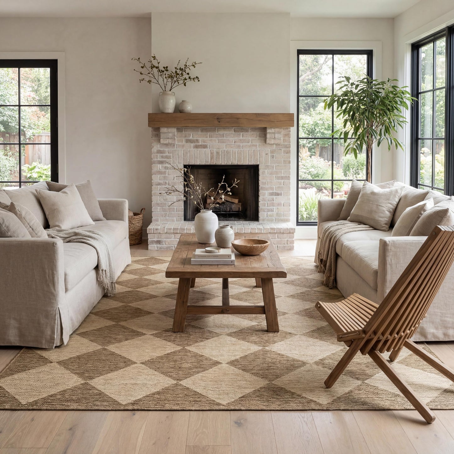 nuLOOM Outdoor Performance Collection Sabina Trellis Brown/Ivory, 8' x 10', Soft and Cozy, High Traffic, Stain Resistant, Easy Clean, Durable Area Rug for Indoor/Outdoor Patio, Deck, Porch, Garden