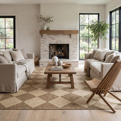 nuLOOM Outdoor Performance Collection Sabina Trellis Brown/Ivory, 8' x 10', Soft and Cozy, High Traffic, Stain Resistant, Easy Clean, Durable Area Rug for Indoor/Outdoor Patio, Deck, Porch, Garden
