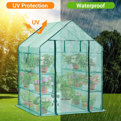 Ohuhu Greenhouse + Garden Bed 6x3x1.9ft