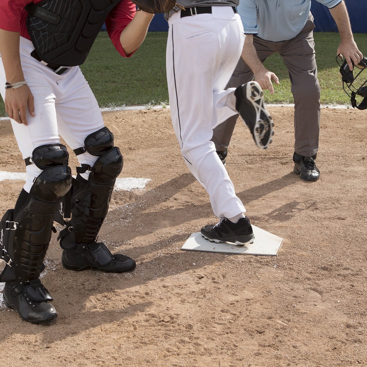 Champion Sports Universal Homeplate – Molded Rubber, Metal Bottom Home Plate with Ground Anchor and Spikes