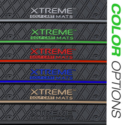 Xtreme Golf Cart Mats Rubber Floor Mat Compatible with Club Car Precedent (04-25), Onward & Tempo (17-25), Villager & V4L (19-24) Golf Cart Models | Full Coverage Liner Protection - Grey Trim