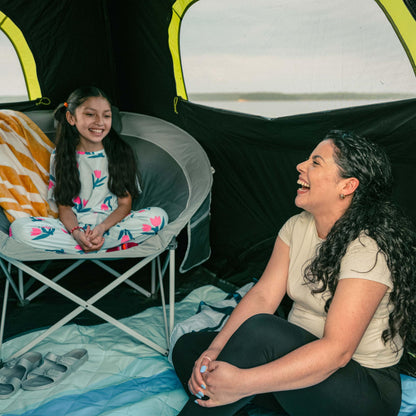 CORE Blackout 9 Person Instant Cabin Tent | Large Multi Room Family Pop Up Dark Room Tent for 2 Minute Camp Setup | Included Storage Pockets for Camping Accessories
