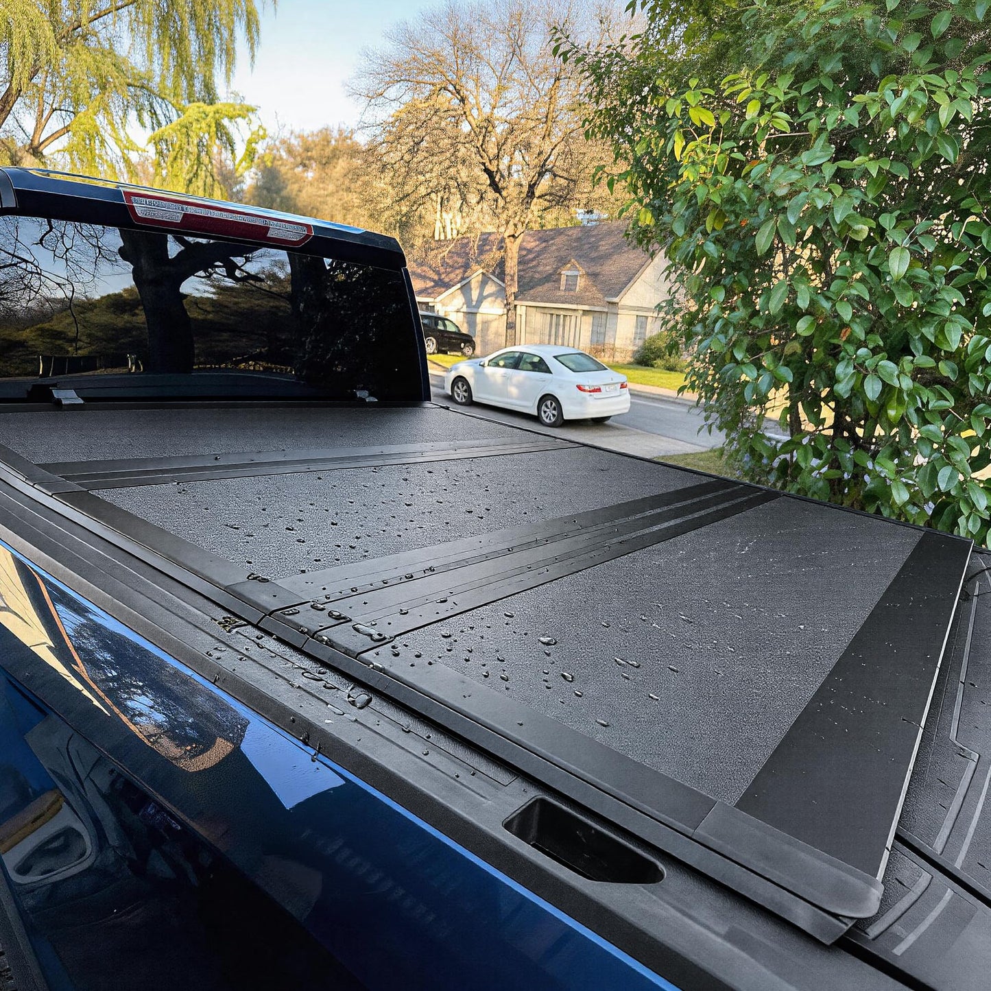 AUTOSAVER88 Low-Profile Hard Tri Fold Truck Bed Tonneau Cover Fit for Jeep Gladiator JT 2020 2021 2022 2023 2024 2025 2026 with 5ft Bed with Trail Rail System