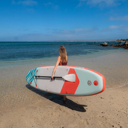 Pelican - Sunseek 10'4 Recreational Inflatable Stand Up Paddle Board - 3 Pieces SUP Paddle - Accessories, Leash, Hand Pump & Carry Bag - 10.4 ft