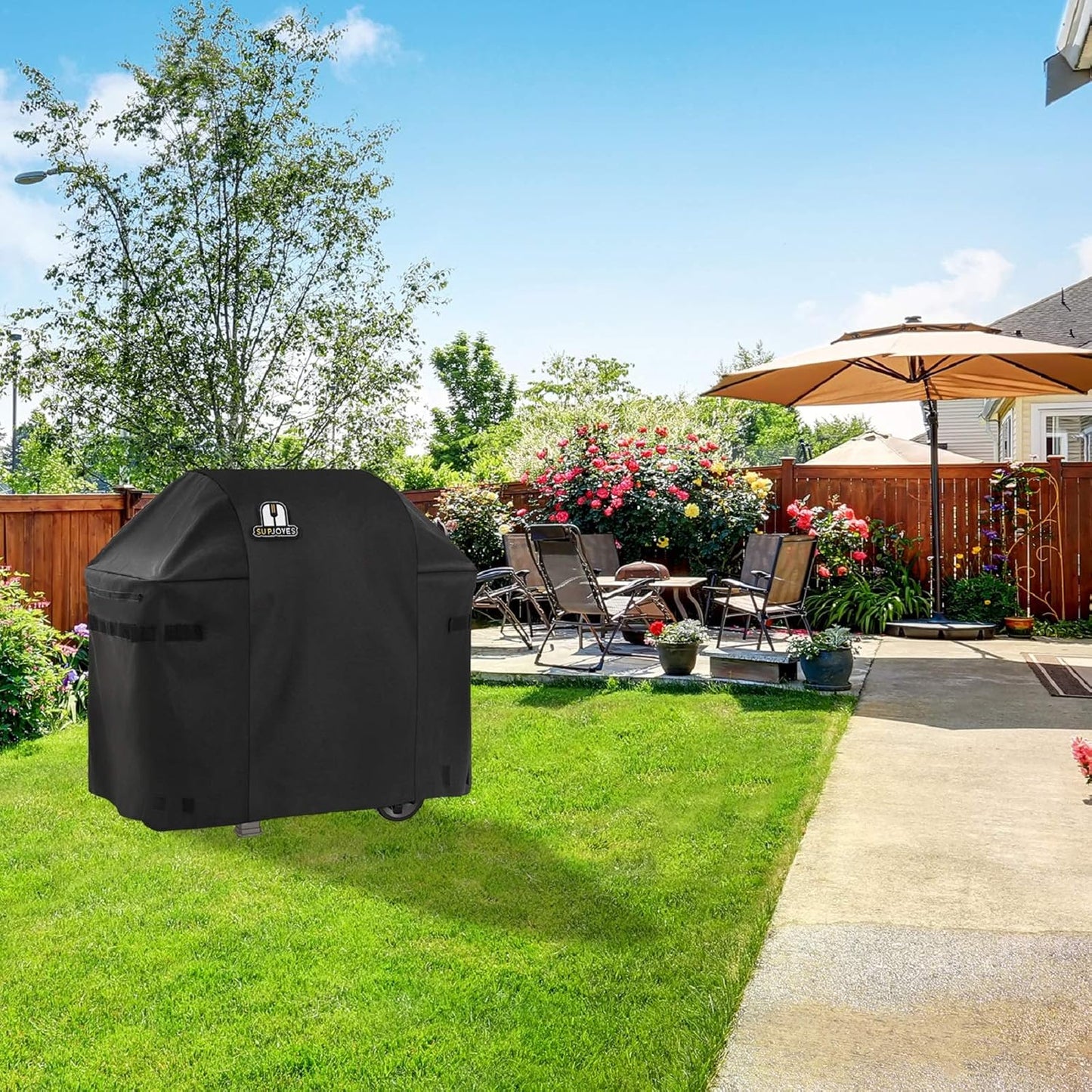 SUPJOYES Gas Grill Cover - Heavy Duty Waterproof Protection for Weber Spirit II 310 | 51 Inch Size