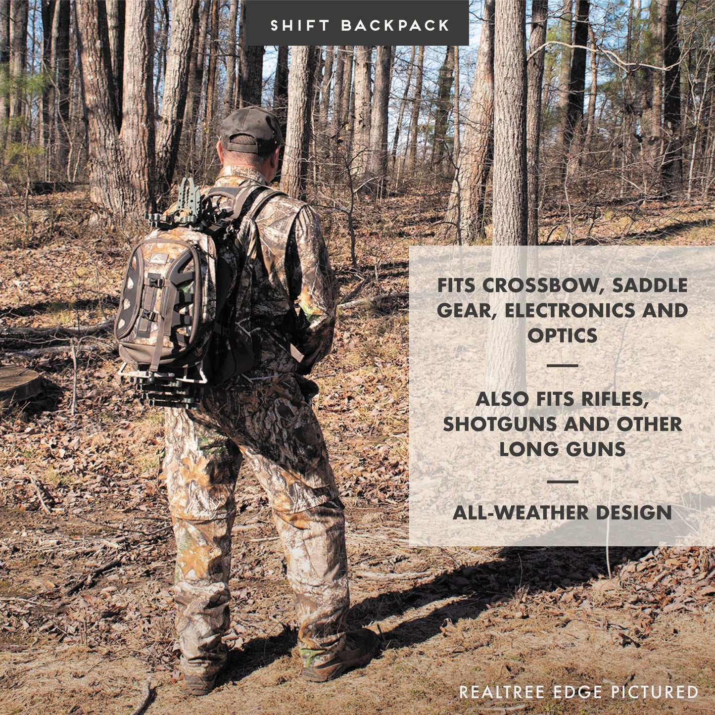 INSIGHTS HUNTING by frogg toggs - The Shift, Heavy Duty Rifle Carrier Hunting Backpack, Mossy Oak Bottomland