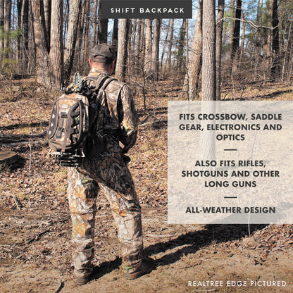 INSIGHTS HUNTING by frogg toggs - The Shift, Heavy Duty Rifle Carrier Hunting Backpack, Mossy Oak Bottomland