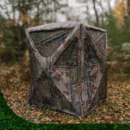 Barronett Blinds® Prowler 300™ Hub Hunting Blind – 80” Tall for Standing Shots, Adjustable Archery Windows, Shoot-Through Mesh, Bloodtrail® Backwoods, PR301BW