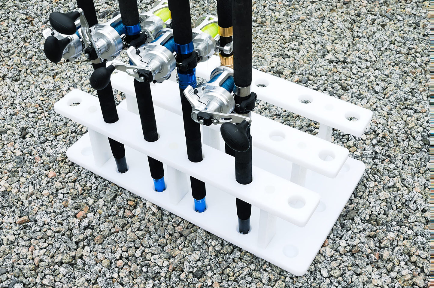 Dev Fishing 18 Pole Fishing Rod Holder Rack for Garage Heavy Duty Outdoor Boat Dock Storage