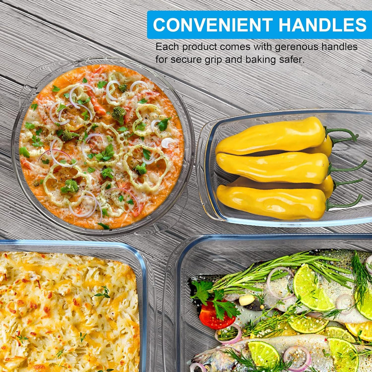 Pyrex 7-Piece Glass Bakeware Set - Versatile Baking Dishes with Lids | Oven & Fridge Safe
