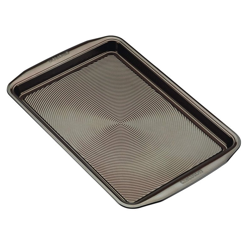 Circulon Bakeware Nonstick Cookie Pan Set, Cookie Sheets for Baking, 2-Pieces, Chocolate Brown