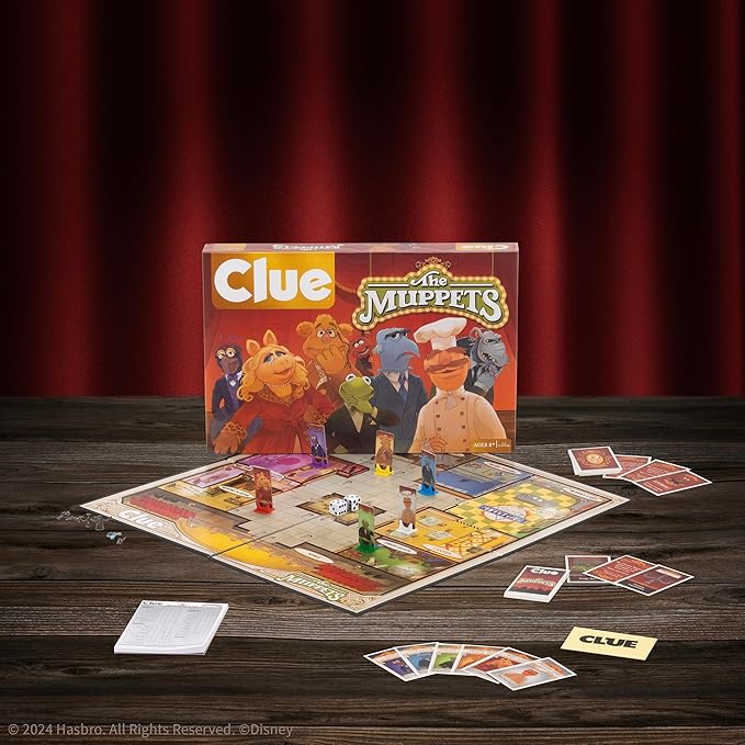 CLUE: The Muppets Classic Board Game Solve The Mystery in The Muppet Theater with Kermit Fozzie &amp More Discover Who Where and What Weapon was Used Officially Licensed The Muppets Merchandi