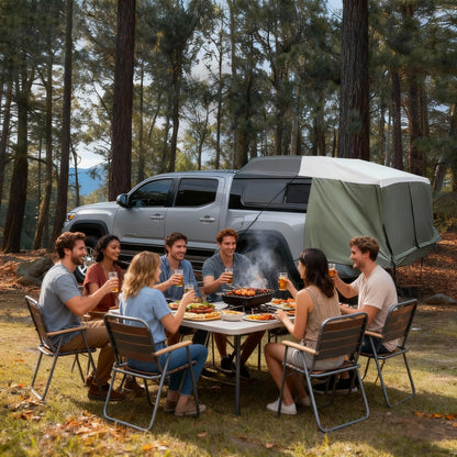 Full-Size Truck Bed Tent,Outdoor 600D Waterproof Truck Tent Compatible with Fits Ford F-150,Chevy Silverado,Toyota Tundra,Tacoma (2005+),Tailgates 58" Designed for Full-Size Trucks with Caps