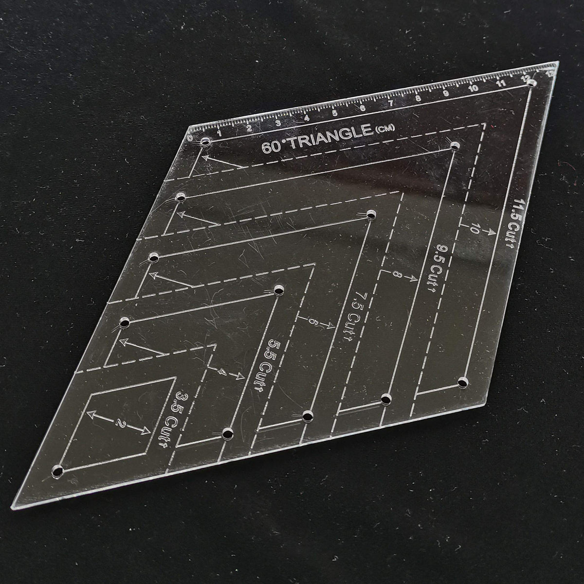 HONEYSEW Quilts Quilter's Ruler Hexagon Quilting Ruler Equilateral Traiangle Diamound (4PCS-Total)