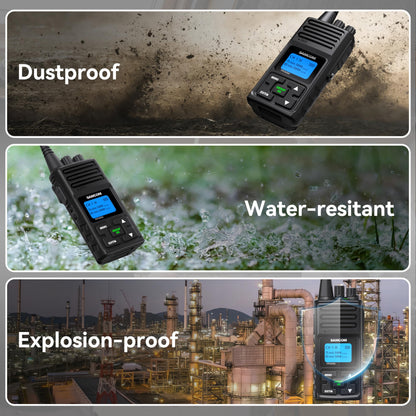 SAMCOM Two Way Radio with Shoulder Speaker Mic,5W High Power 2 Way Radios Long Range Walkie Talkie earpiece with mic for Adults Construction Site School Security(4 Pack)