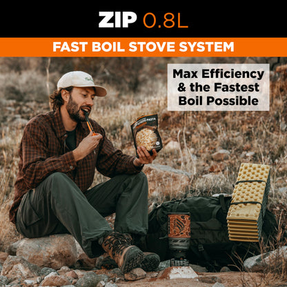 Jetboil Zip 0.8L Portable Fast Boil Stove with Easy-Turn Knob Igniter for Backpacking and Camping, Propane/Isobutane Burner, New for 2026 – Duck Camo