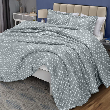 Utopia Bedding Queen Comforter Set - 3 Piece Arrow White Design | Soft Down Alternative Bedding (88x88 in)