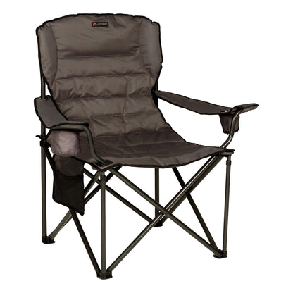 Lippert Campfire Deluxe Folding Chair - Mossy Oak Original Bottomland Camo, High-Loft, Foldable Cushion Chair, Dual Cup Holders, Durable 600D Outdoor Polyester Fabric, 500 lb. Capacity - 2023053729