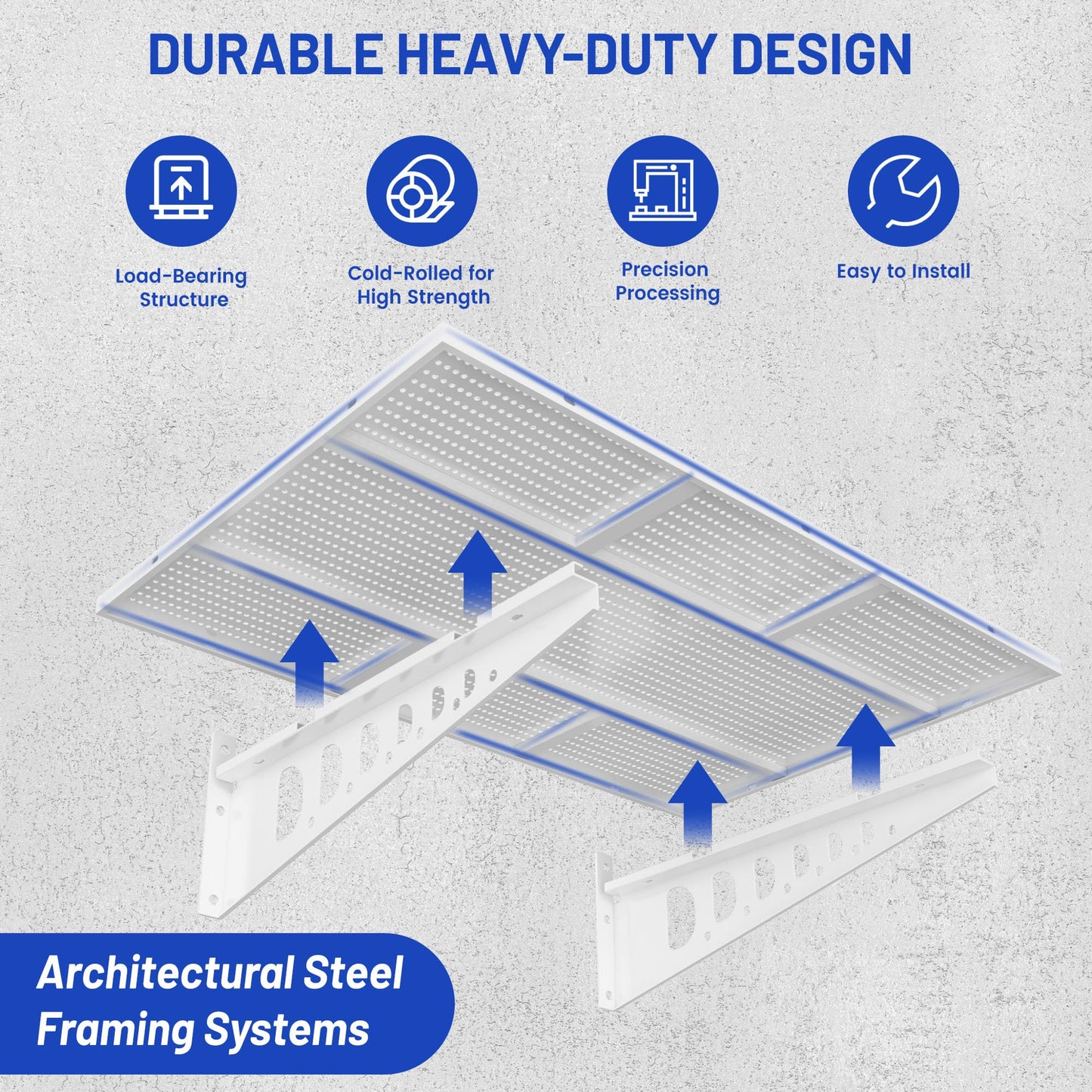 ZONEGRACE 4-Pack 2x3ft Wall Mounted Garage Shelves, 1000 Lbs Deep Garage Wall Shelving Heavy Duty, Large Floating Shelves For Wall With Storage, Complete Install Kit & Hooks, White
