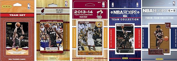 NBA Miami Heat 6 Different Licensed Team Set Trading Card