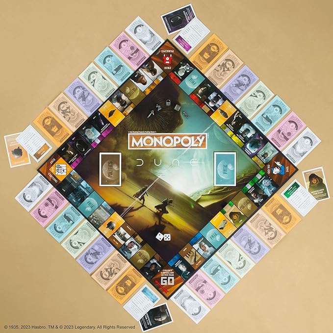 Monopoly: Dune | Play as The Ducal Ring Crysknife Gom Jabbar &amp More |Officially Licensed Collectible Game Based on The Movie Dune