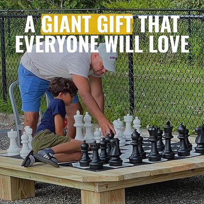 MegaChess Giant Chess Set Game with 12 Tall King - A Large Chess Set Yard Game for Families Looking for Outdoor Jumbo Games - 32 Large Pieces Made from Durable HDPE (Board Not Included)
