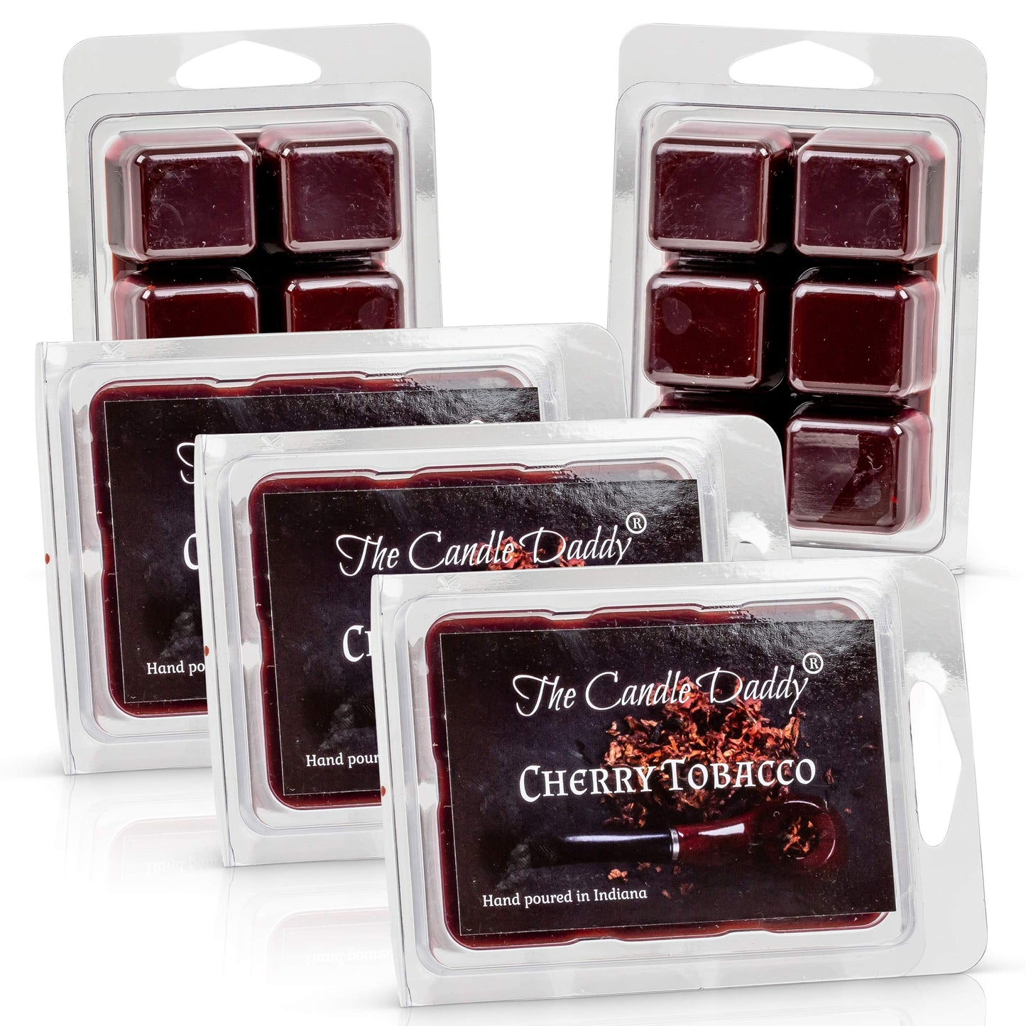 Cherry Pipe Tobacco - Maximum Scented Wax Cubes/Melts- 5 Packs -10 Ounces Total- 30 Cubes