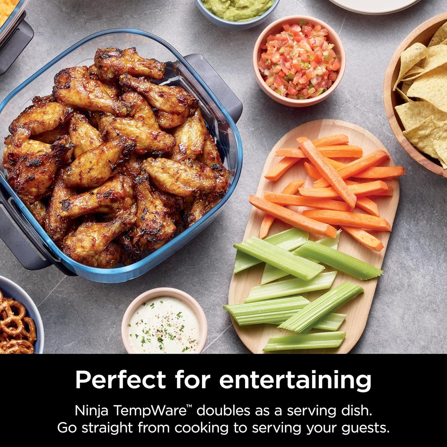 Ninja CleanCrisp™ 4-QT Glassware Container - Microwave & Dishwasher Safe, PFAS Free