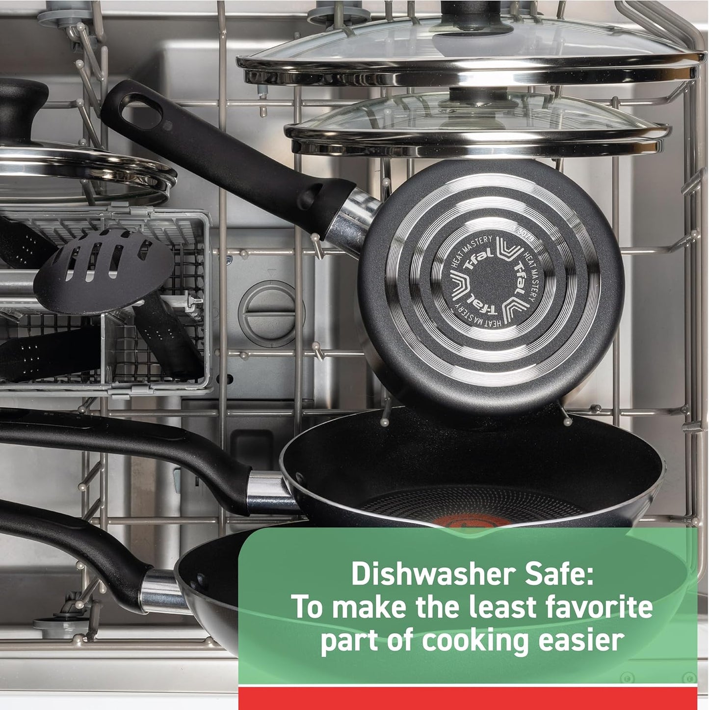 T-fal Specialty Nonstick 3 Quart Handy Pot - Oven Safe Up to 350°F | Dishwasher Safe Black Cookware