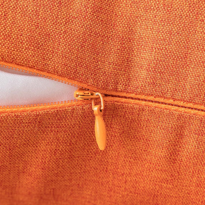 MIULEE Decorative Outdoor Throw Pillow Covers - Waterproof Faux Linen Cushion Cases | 20x20 Inch Bright Orange (Pack of 2)