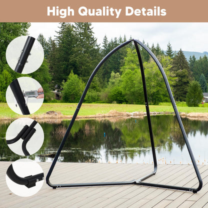 SUNCREAT Tripod Hanging Chair Stand – 400lbs Capacity, Heavy Duty Steel, Rust Resistant, Stable Hammock Frame for Air Porch, Indoor/Outdoor Use – Swing Not Included, Black