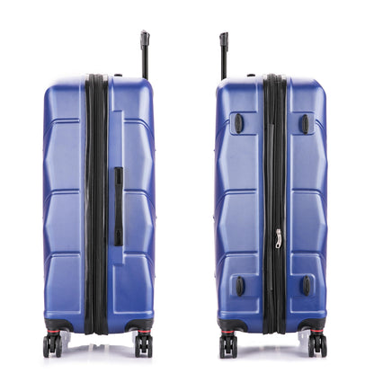 DUKAP ZONIX Luggage with Spinner Wheels | Durable Lightweight Hardshell Suitcase, Spacious Travel Sets with Handle and Trolley | (20/26/30) 3 Piece Luggage Set | Blue