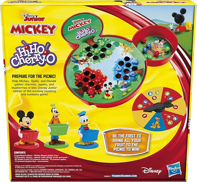 Hasbro Gaming Hi Ho Cherry-O Game Disney Mickey Mouse Clubhouse Edition (Amazon Exclusive)