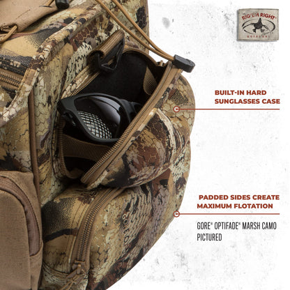 Rig'Em Right Waterfowl Shell Shocker XLT Duck Hunting Blind Bag with Molded Ammo Compartments, Sunglasses Case, Drink Holder and More (Gore Optifade Timber Camo)