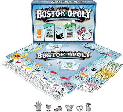 Late for the Sky Boston-Opoly Boston Board Game – Property Trading City Edition for Families &amp Adults 2–6 Players Opoly-Style Strategy with City Landmarks Educational Party Game