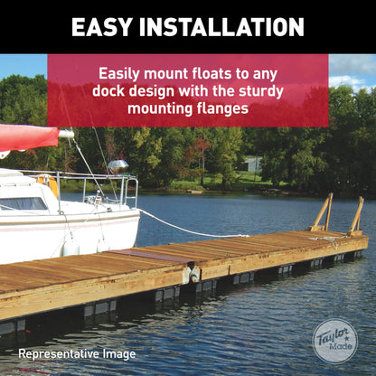 Taylor Made Products 46118 Dock Float, 24 x 36 x 12 inch Height , Black
