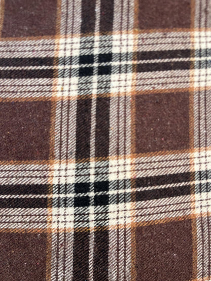 Inside/Outside Decorative Fabric Iron On Patches-Handmade in the USA - Set of 10 (Plaid 2-4" x 5")