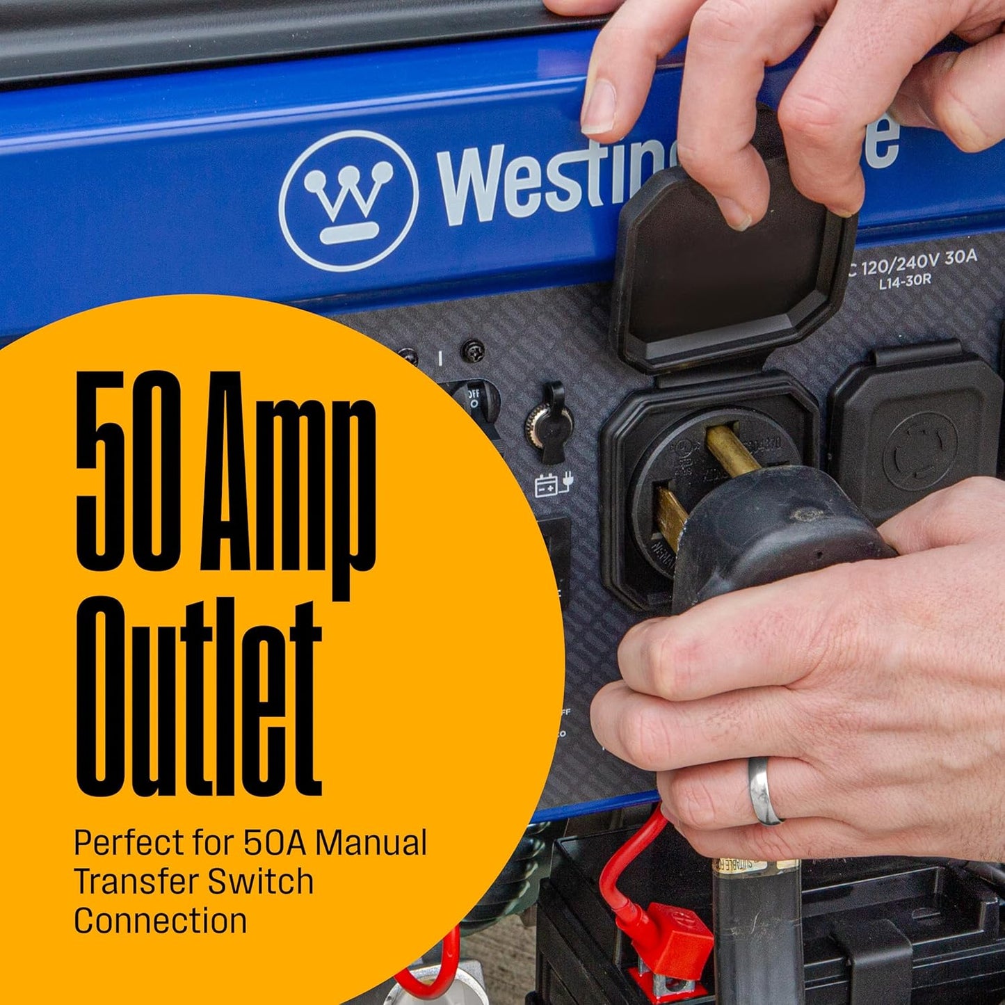 Westinghouse 12500 Peak Watt Dual Fuel Generator - Remote Start, Transfer Switch Ready, CO Sensor