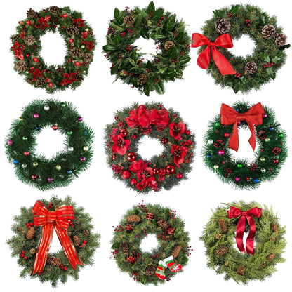 Sumind 6 Pieces 14 Inch Wire Wreath Frame Round Wreath Metal Wire Rings Dark Green Making Rings for Christmas Floral Home Party Decoration DIY Crafts