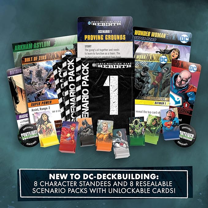 DC Deck Building Game: Rebirth - Multiple Campaign Scenarious with Unique Gameplay and Cards - Features Iconic DC Universe Location - Compatible with Other DC Deck-Building Game Series