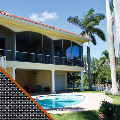 Saint-Gobain ADFORS Solar Screen, 36 Inches x 100 Feet Roll - UV-Resistant Replacement Screen for Windows and Doors - Charcoal