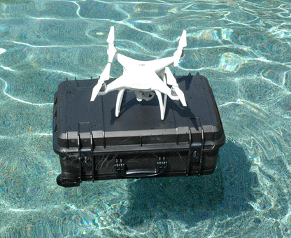 Case Club Pre-Cut Waterproof Drone Case with Wheels, Extension Handle & 2 Moisture Absorbing Silica Gel - Fits DJI Phantom 4 (Propellers On)