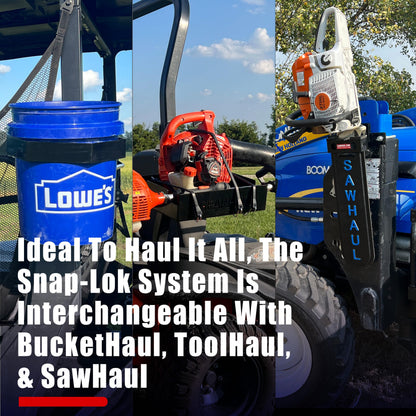 BucketHaul Snap-Lok Universal Bucket Carrier Kit for Tubing and ROPS, Rotating Mount, Made in USA