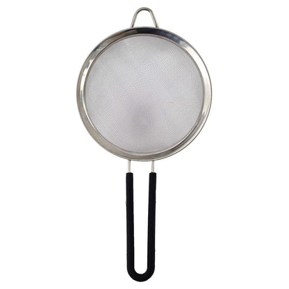 Graduated Stainless Steel Mesh Strainer Set - Black - Set of 3