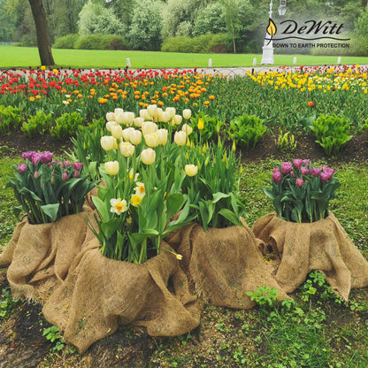 Dewitt Natural Burlap Roll 5.5 oz, 4 x 250 Feet – Medium-Weave Jute Fabric for Soil Covering, Plant Protection, Tree Wraps, Erosion Control, Wind Screens, and Crafts