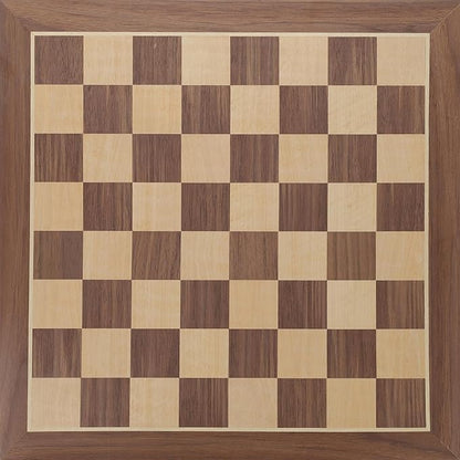 WE Games Classic Walnut Wooden Chess Board Only 11.875 inches Large Chess Board for Adults Wood Veneer Chessboard 1.25 inch Squares