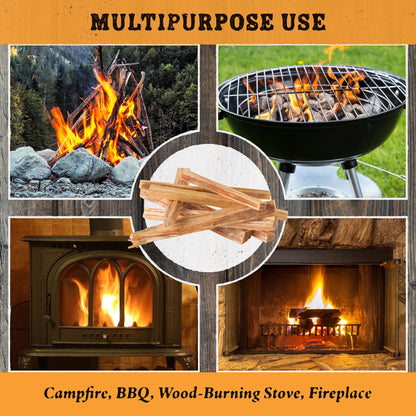 Fatwood Fire Starter Sticks 25-lb Box 2-Pack - Indoor or Outdoor 100% All Natural Pine Fire Starters for Campfires, Fireplace, Firepit, Wood Stove, or BBQ Grill - Kindling Wood Firewood by Pure Garden
