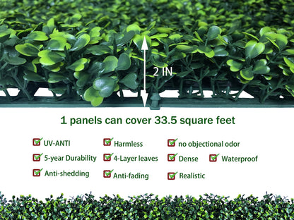 ODTORY Artificial Ivy Privacy Fence Wall Screen,40X120 in(33.5 sqft) UV-Anti Faux Boxwood Roll Panels Greenery Backdrop Ivy Vine Leaf Hedges Fence Panels for Indoor Outdoor Green Wall Decor