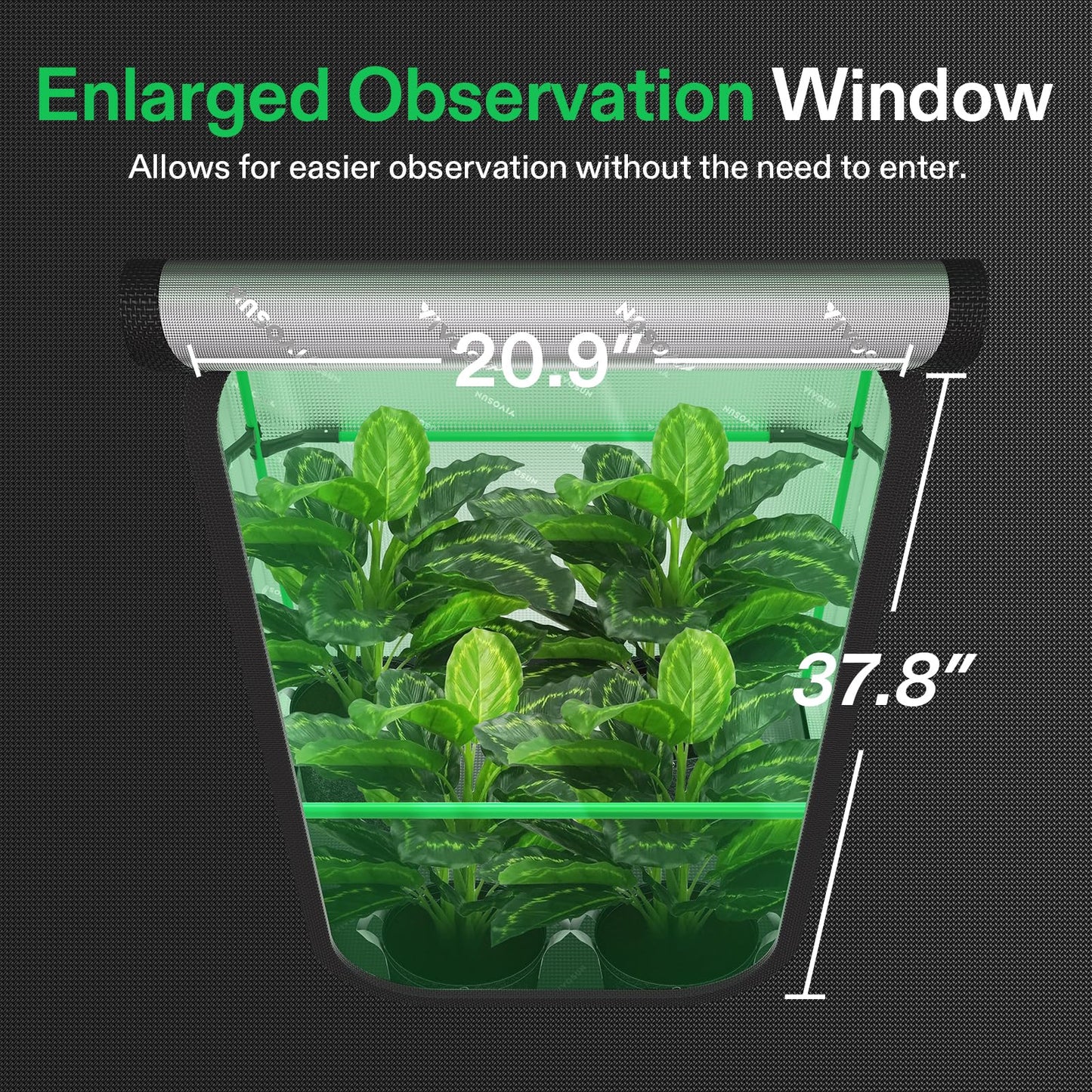 VIVOSUN PRO Grow Tent 2x4 Indoor Grow Tent with Thick 1 inch Poles Strengthened High Reflective Mylar Oxford Fabric Extra Hanging Bars & High CFM Kit for Hydroponics Indoor Plant for AeroLight A200SE